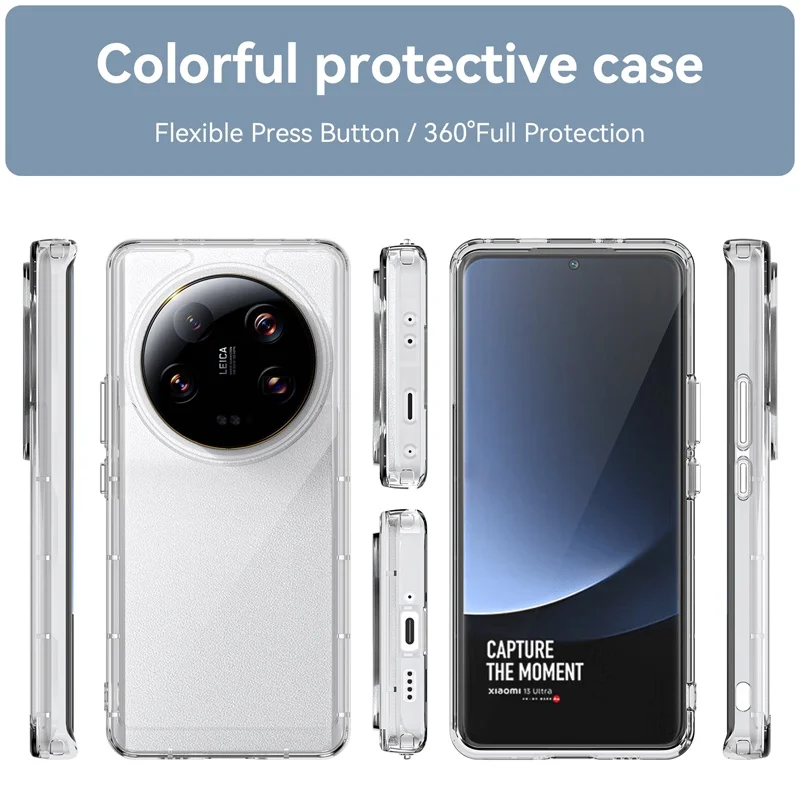 For Xiaomi Mi 13 Ultra Case ELVEV Soft TPU Shockproof Transparent Phone Cover