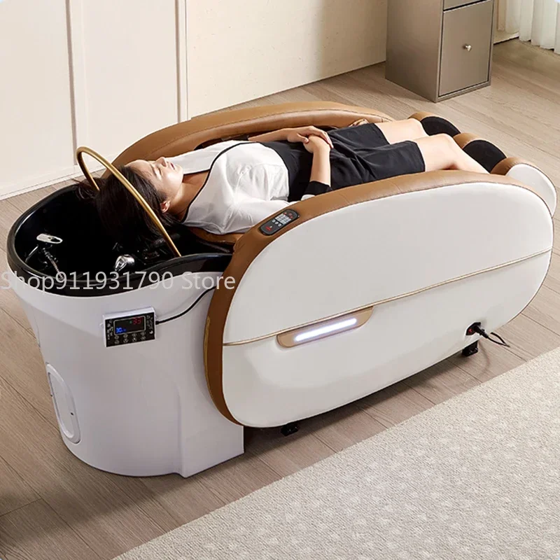 

Luxury Massage Hair Washing Bed Stylist Head Spa Shower Chair Beauty Salon Artifact Cama De Champu Salon Equipment MQ50SC