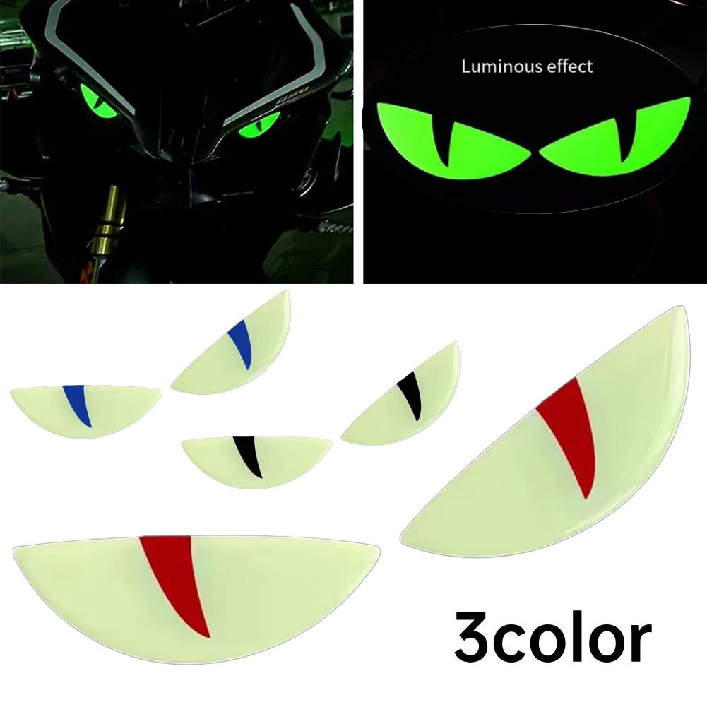 3D Devil Eye Stickers Luminous 3D Reflective Devil's Eye Stickers For Cars Motorcycles Helmets Car Front Windshield Stickers