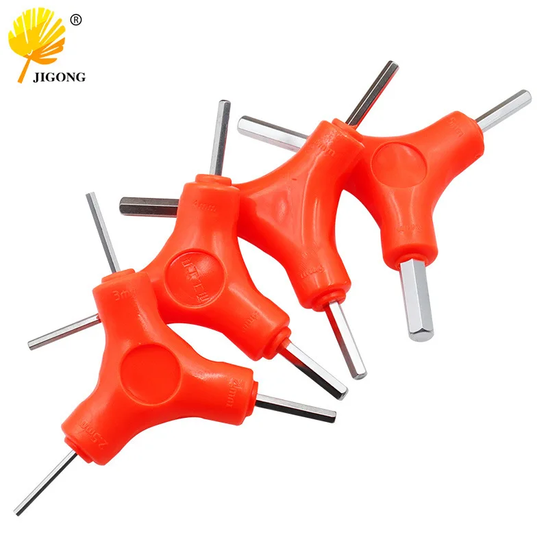 Triangular hexagonal wrench Y-type wrench Multi-purpose three-head wrench Inner hexagonal hexagonal car Bicycle repair tool