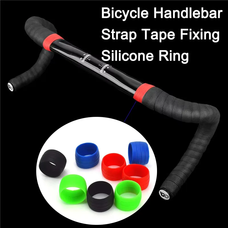

Bicycle Handlebar Strap Tape Fixing Silicone Ring Silicone Non-Slip Bicycle Handlebar Tape Fixing Ring Anti-Slip Rubber Sleeve