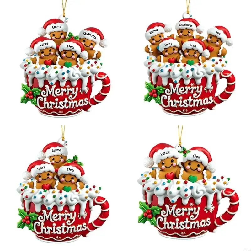 2025 New Acrylic Gingerbreads Man And Christmas Tree Hanging Ornaments For Festival Holiday Homes Party Decoration