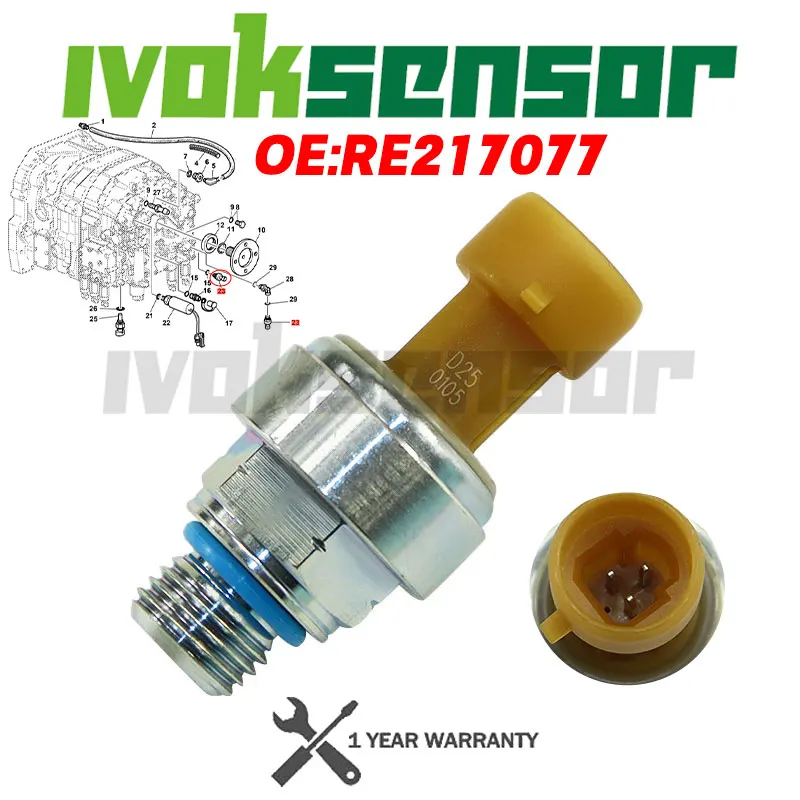 

High Quality Engine Fuel Pressure Sensor / Switch Oil Sending Unit Sensor Oil Pressure Valve For John Deere Trans RE217077