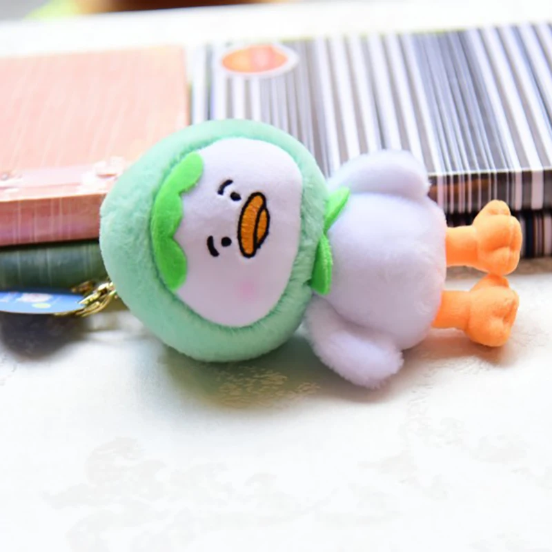 Jouet en peluche canard fruit mignon pour enfants, porte-clés de dessin animé créatif, pendentif, accessoires de sac, cadeaux d'anniversaire pour enfants, nouveau, 14cm