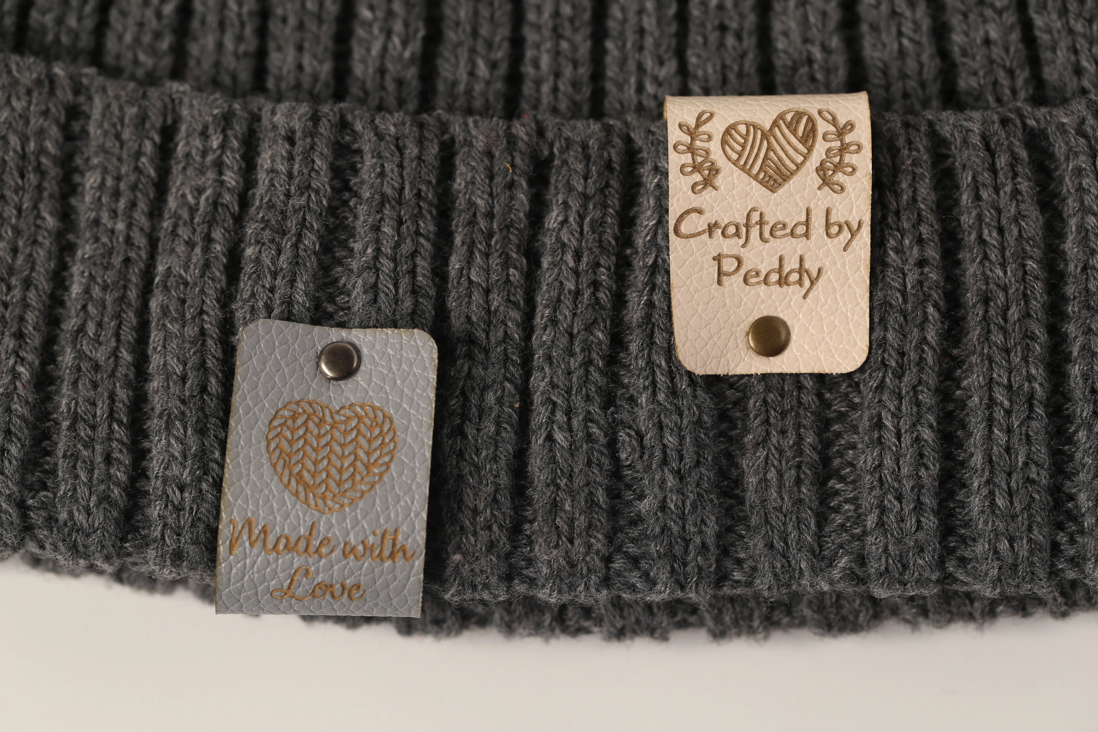 Custom Name Leather Tags, Personalzied Name Tags, Crochet Labels, Leather Tags for Knitted Hats, Tag for DIY Leather Maker,