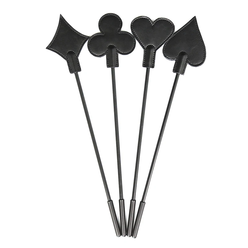 1PC High Quality Pu Leather Pimp Whip Portable Black Racing Riding Crop Party Flogger Queen Black Horse Riding Whip