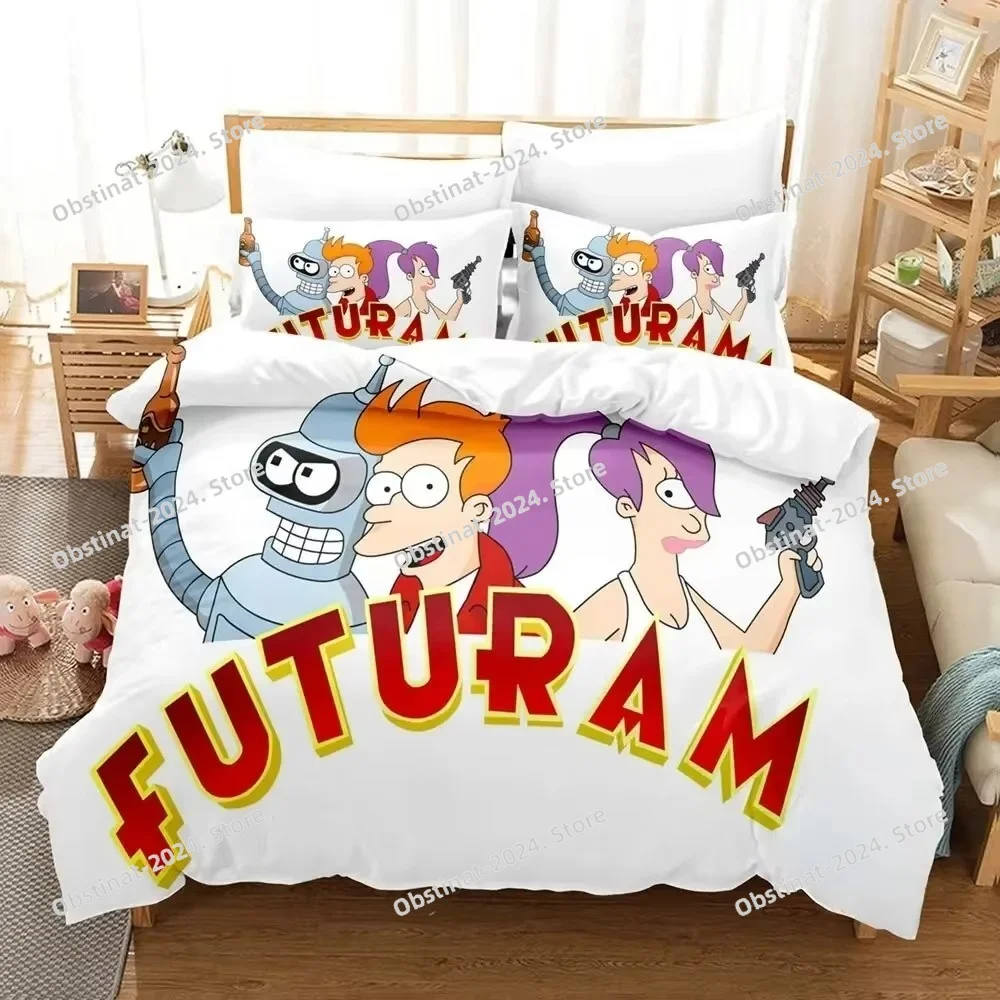 

Cartoon Futuramas Bender Bedding Set Boys Girls Twin Queen Size Duvet Cover Pillowcase Bed Kids Adult Fashion Home Textileextile