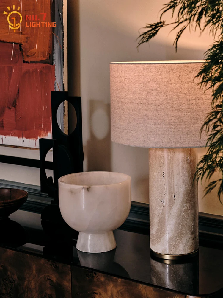 Nordic Minimalist Modern Marble Table Lamp LED E27 Designer Art Decorative Desk Lights Living/Model Room Bedroom Bedside Study