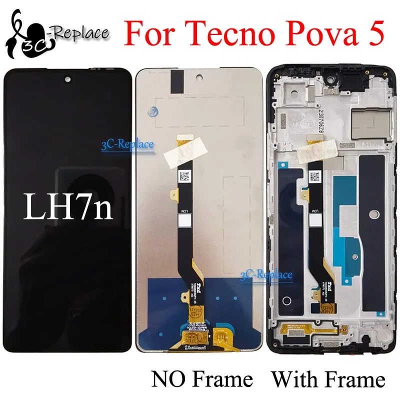 مراجعة ونصائح لشاشة LCD 6.78 بوصة لجهاز Tecno Pova 5 LH7 LH7n