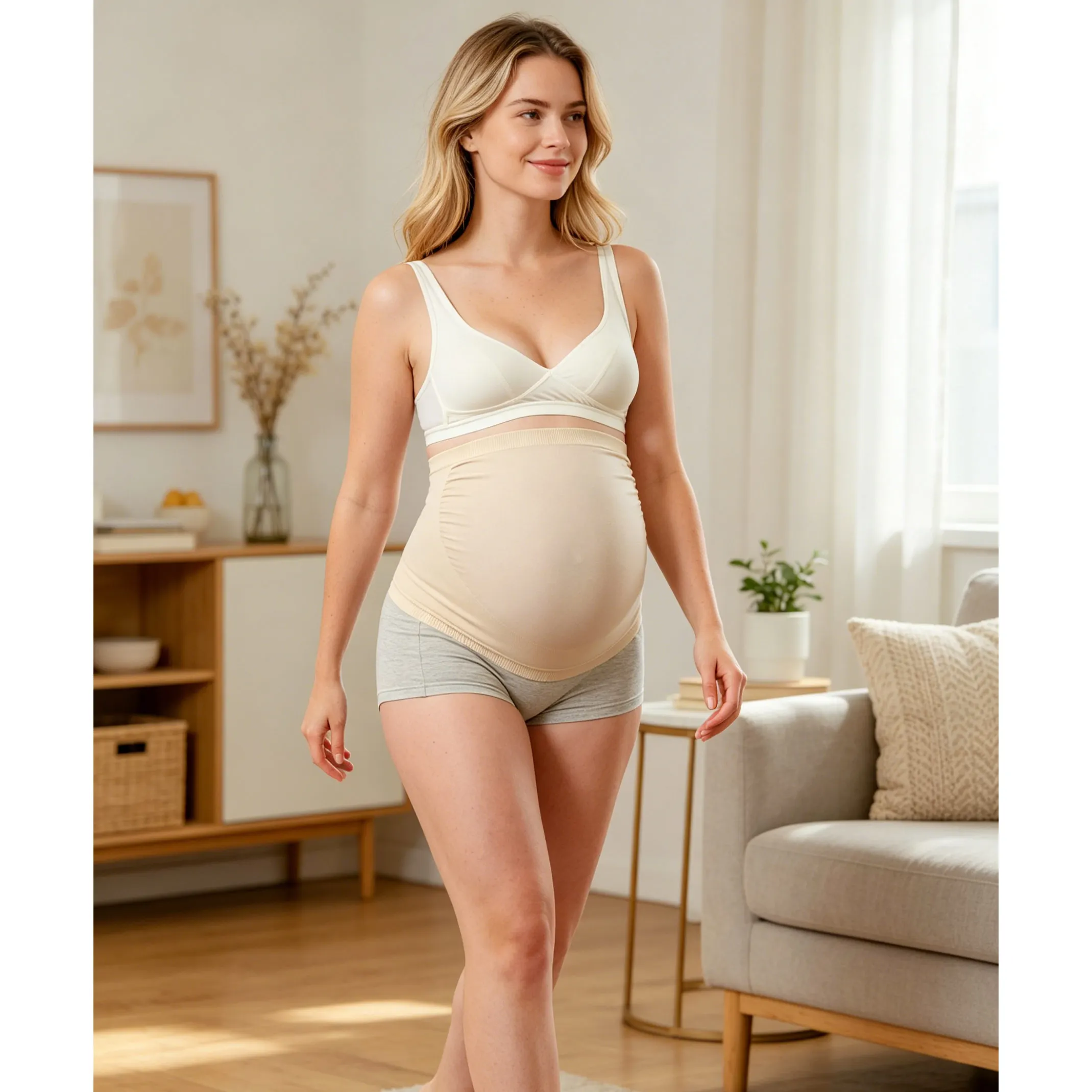 Soft Breathable Pregnancy Belly Support Band Maternity Belt Relieve Waist Back Pressure for Pregnant Women 2‑3 Tri Daily Wear