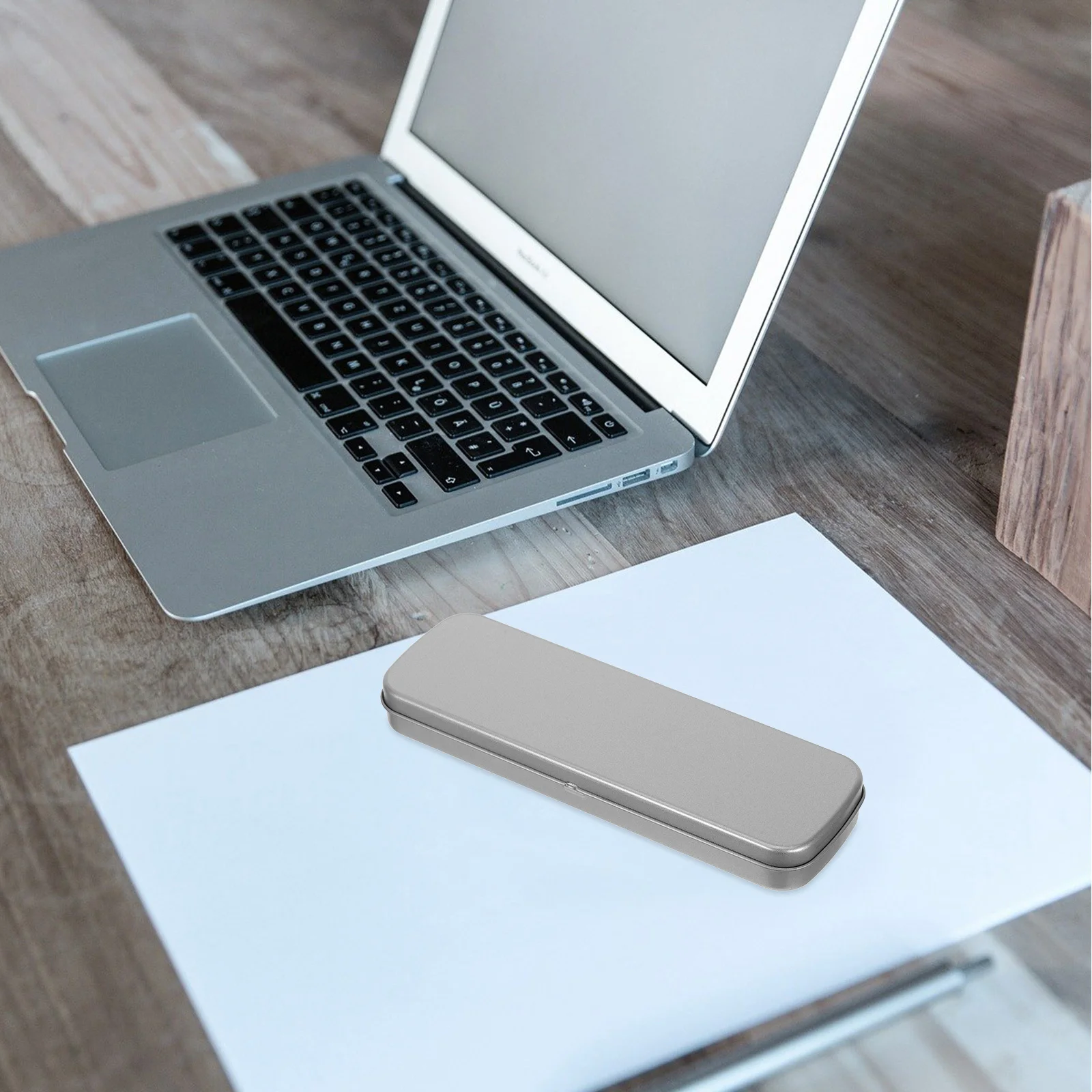 

3Pcs Metal Rectangular Tin Boxes with Hinged Lids Storage Tins for Craft Supplies Stationery Beads Home Organization Empty Food