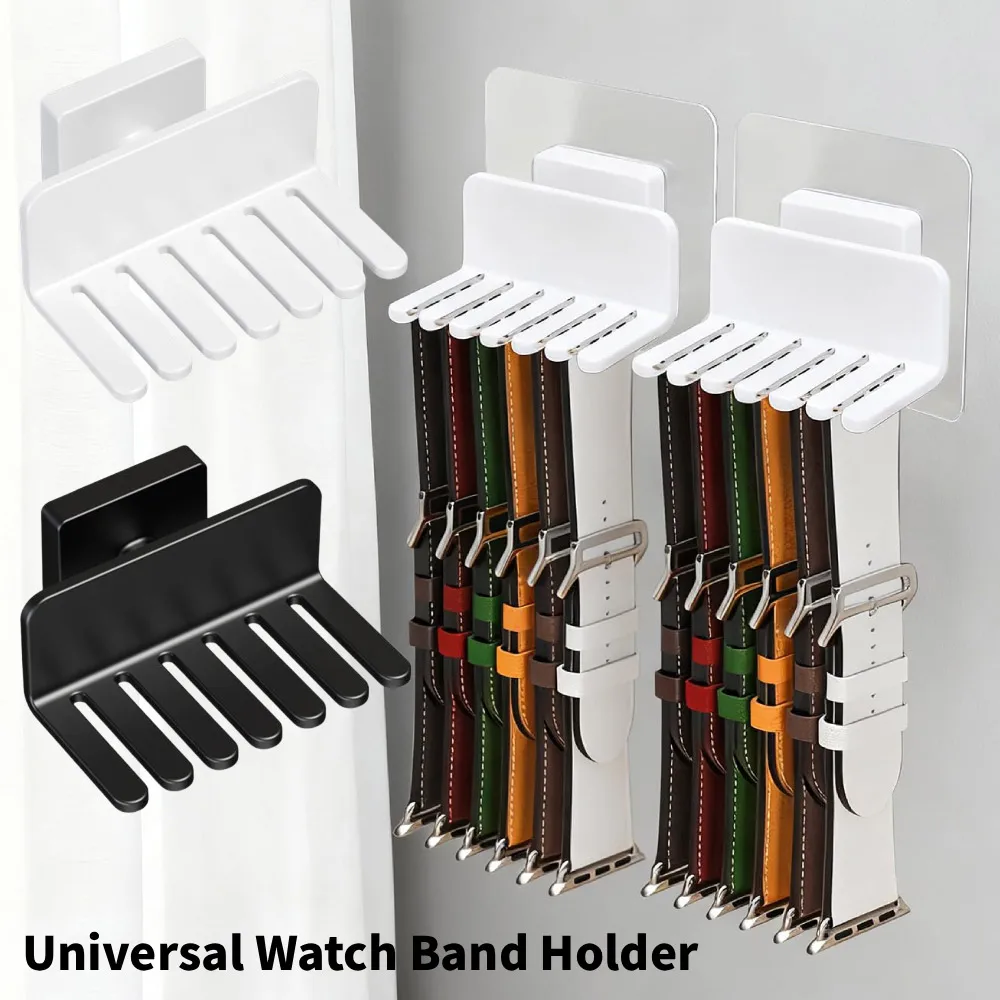 Support mural universel pour bracelets de montre, organisateur sans perçage, accessoire pour montres connectées iWatch et Galaxy Watch