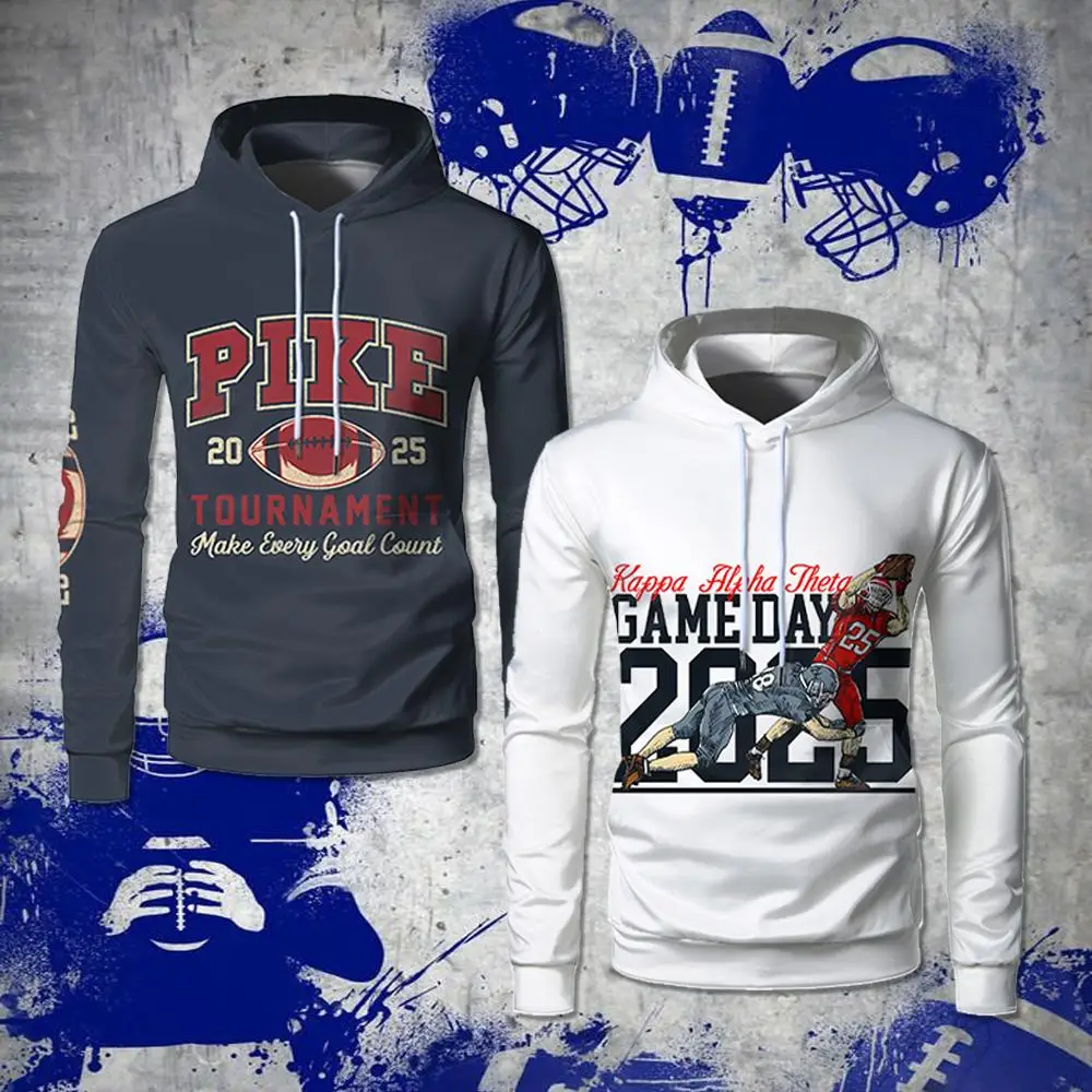 

Sports Casual Rugby Hoodies American College Style Autumn Unisex Pullover Sweatshirt Club Activity Fashion Long-sleeved Tops