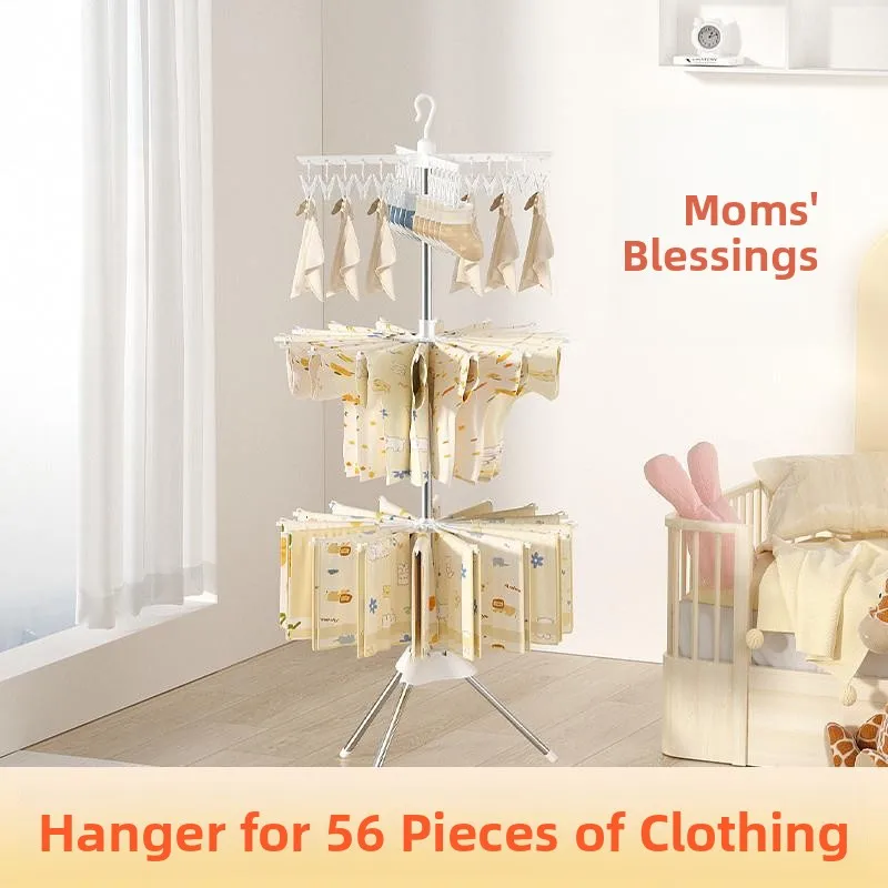 

Многофункциональная напольная раскладная сушилка для детских подгузников и белья, вешалка для балкона, креативный дизайн