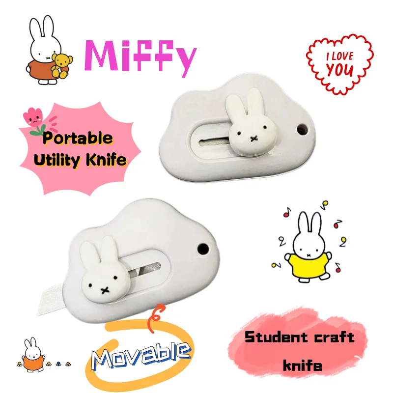Miffy rabbit art knife creative personality ins cartoon cute portable student handmade paper-cut open express box opener knife