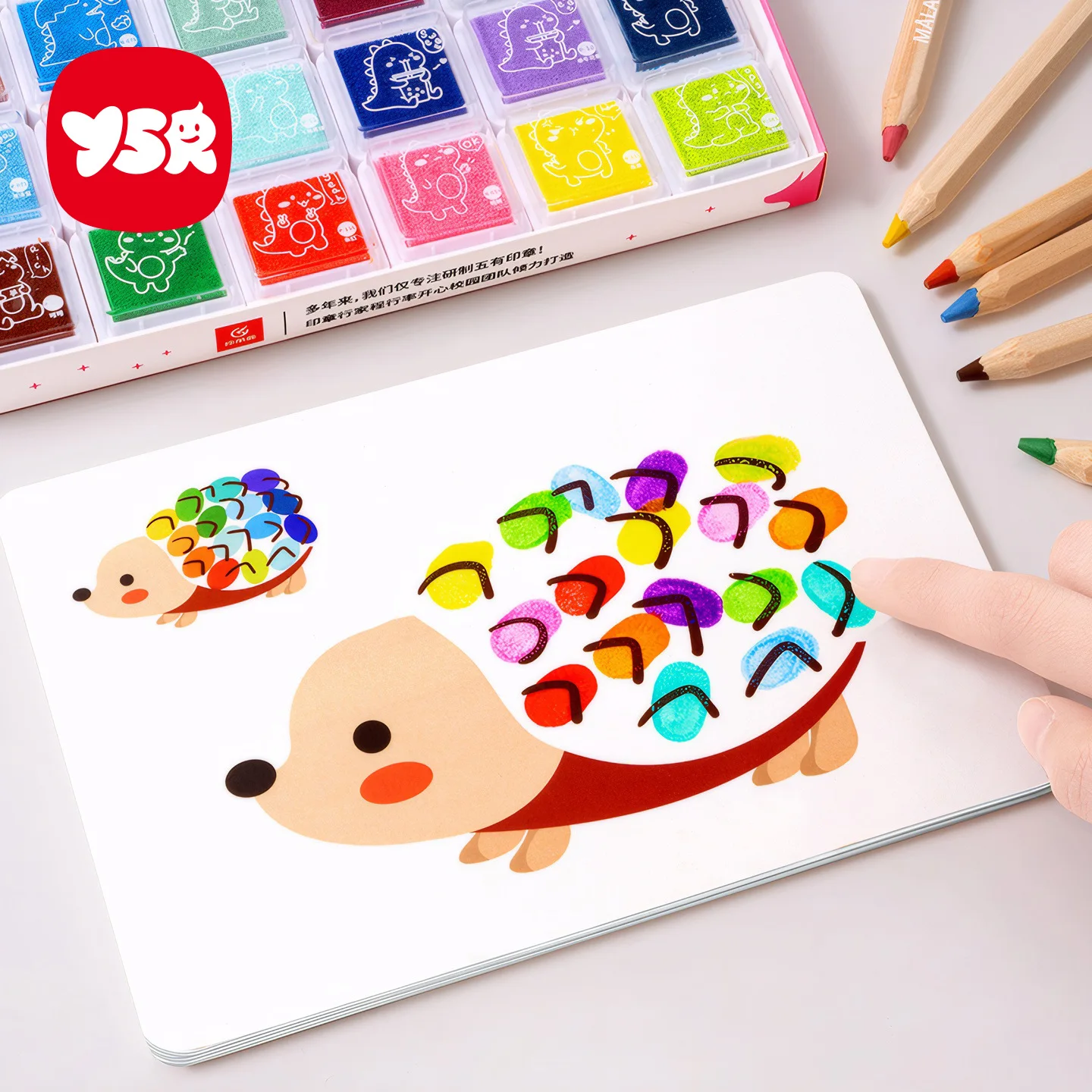 الأطفال فنجر اللوحة مجموعة من اللعب متعة الكتابة على الجدران اللوحة قابل للغسل غير سامة رياض الأطفال الصباغ بصمة النخيل اللوحة اللعب #1