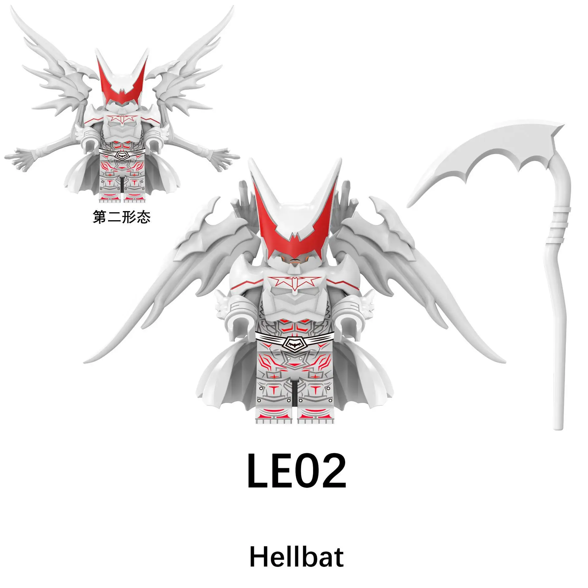 LE01-03 Hellbat Bricks Super Heroes With Accessories Gold Black White Armor Helmet Wings Mini Building Blocks for Kids Gift Toys