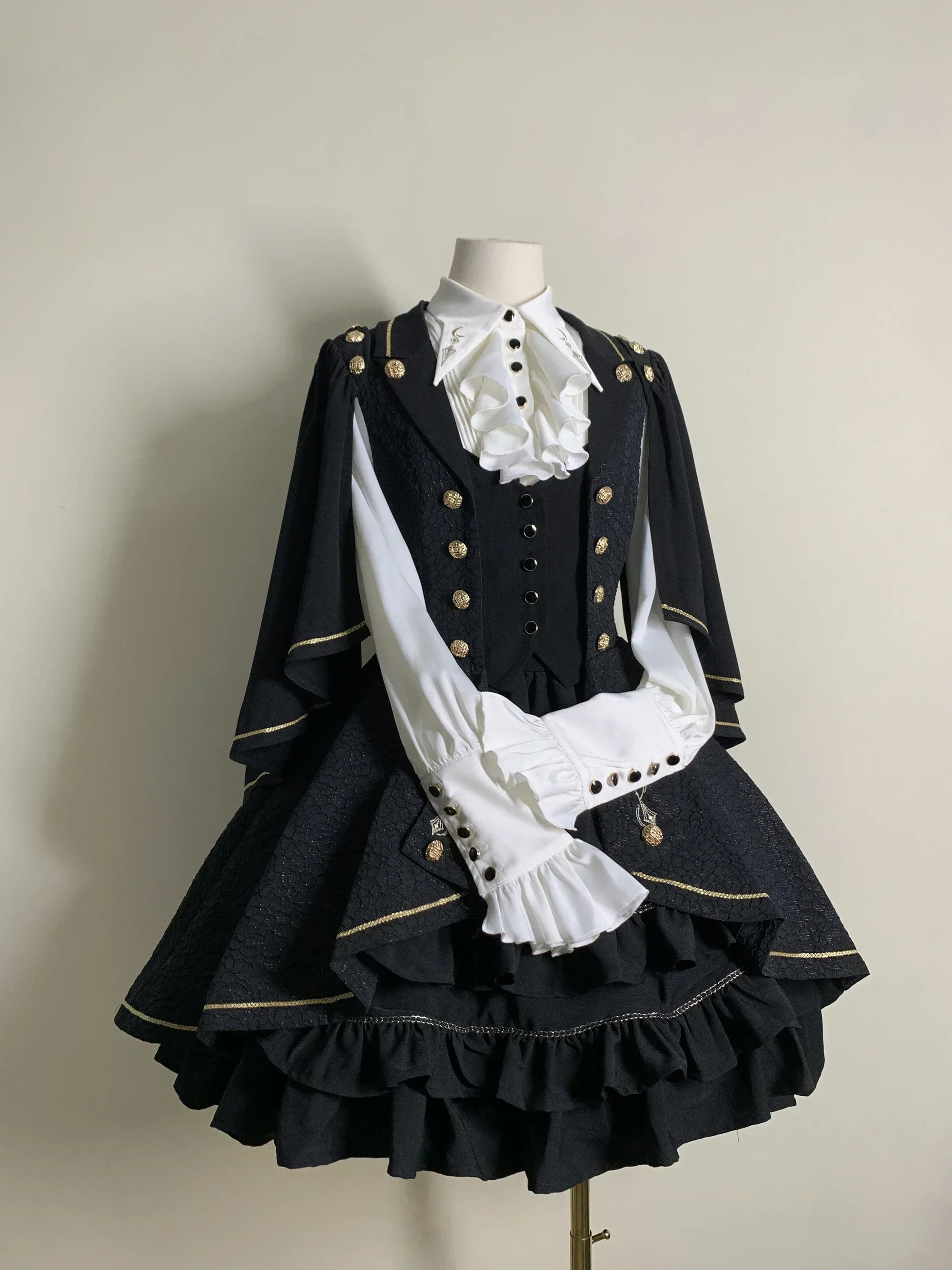 ~Fallen Moon Rule~Military Lolita Vest Dress Coat Retro Knight SK Shirt by SilentMars Pre-order 3 months