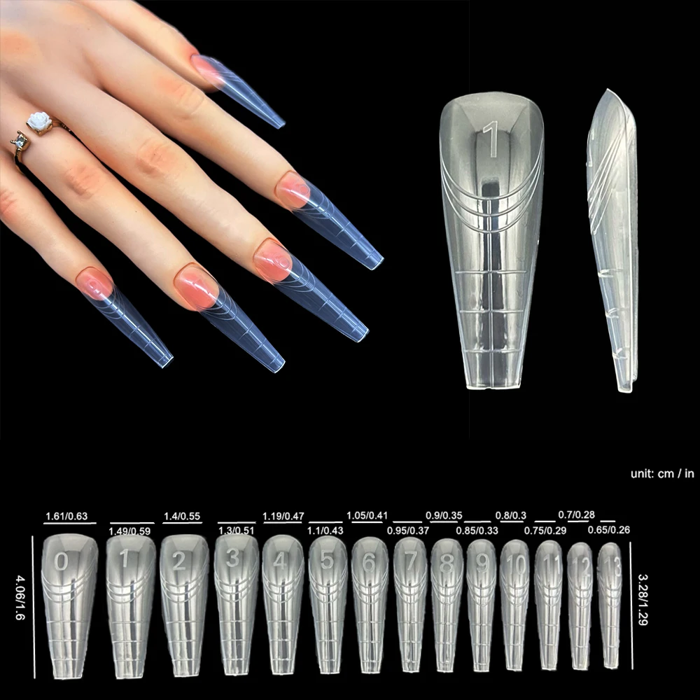 Zestaw do manicure: profesjonalne formy do paznokci, tipsy do budowania żelowych, pełne pokrycie, akrylowe, wielokrotnego użytku, do zdobienia paznokci.