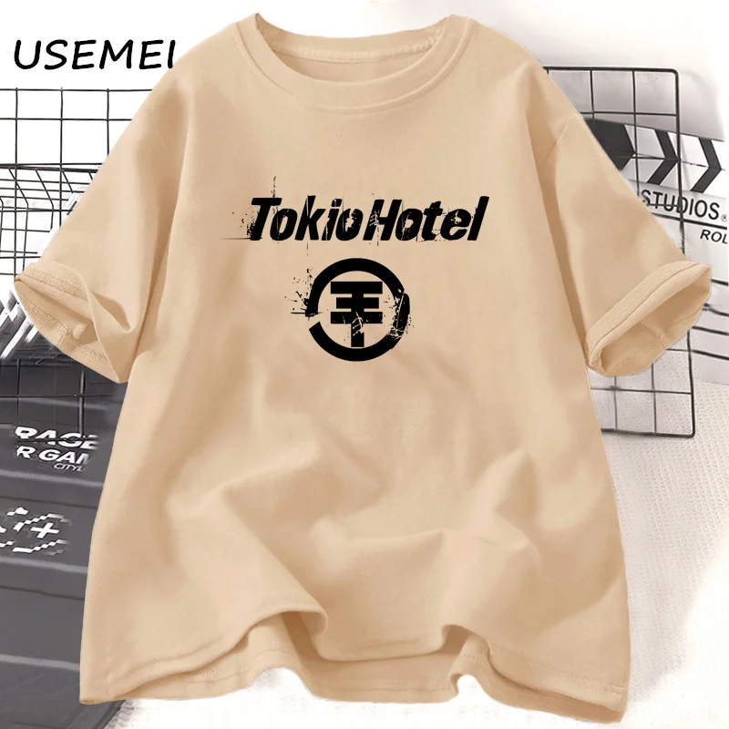 Tokio Hotel Women's T-shirt Cartoon Short Sleeve Graphic Tees Pop Rock Band Tshirt Unisex Streetwear Hip Hop Tee Shirt Clothes