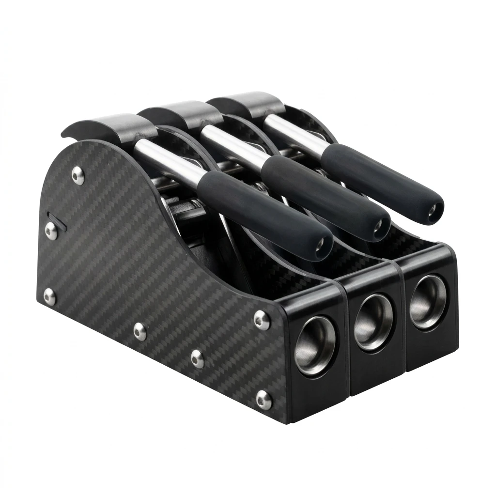 Sailboat Rope Clutch, 3-Line Rope Clamp , High Strength Aluminum Alloy Marine Hardware, Model 3212, for Boat Deck Rigging