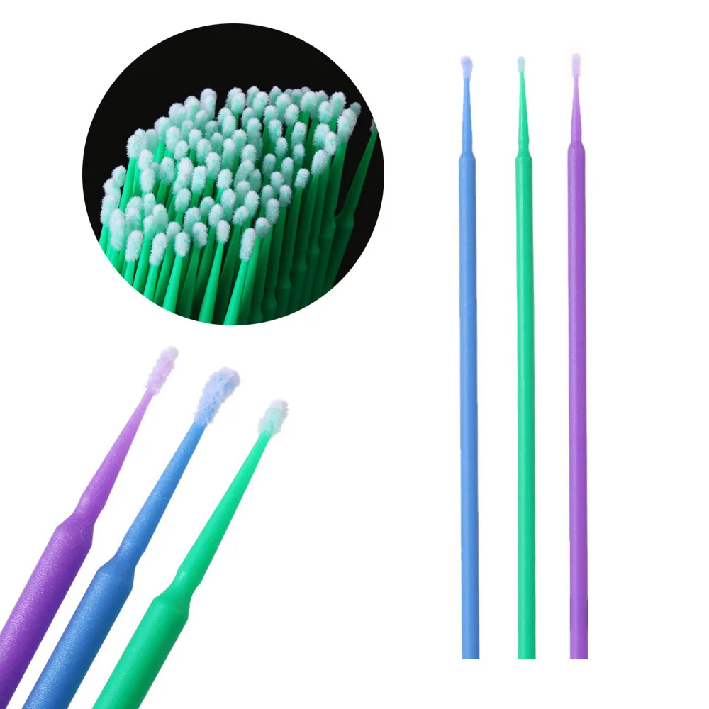 

100Pcs/Lot Brushes Paint Touch-up Colorful Pen Disposable Dentistry Small Tip Car Maintenance Tools Car Applicator Stick