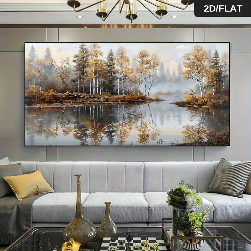 

Canvas Painting No Frame Modern Abstract Forest Landscape Print Art Wall for Living Room and Office Canvas Posters Large Size