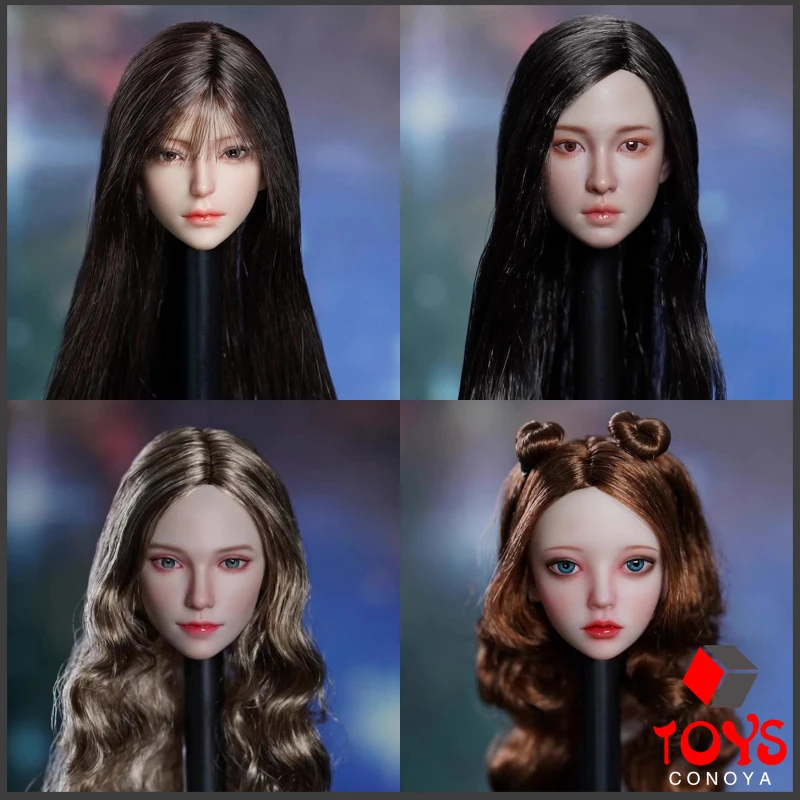 

SUPER DUCK SDH030 SDH033 SDH040 SDH042 1/6 Beauty Girl Head Sculpt Model Fit 12'' TBL PH Pale Suntan Skin Action Figure Body