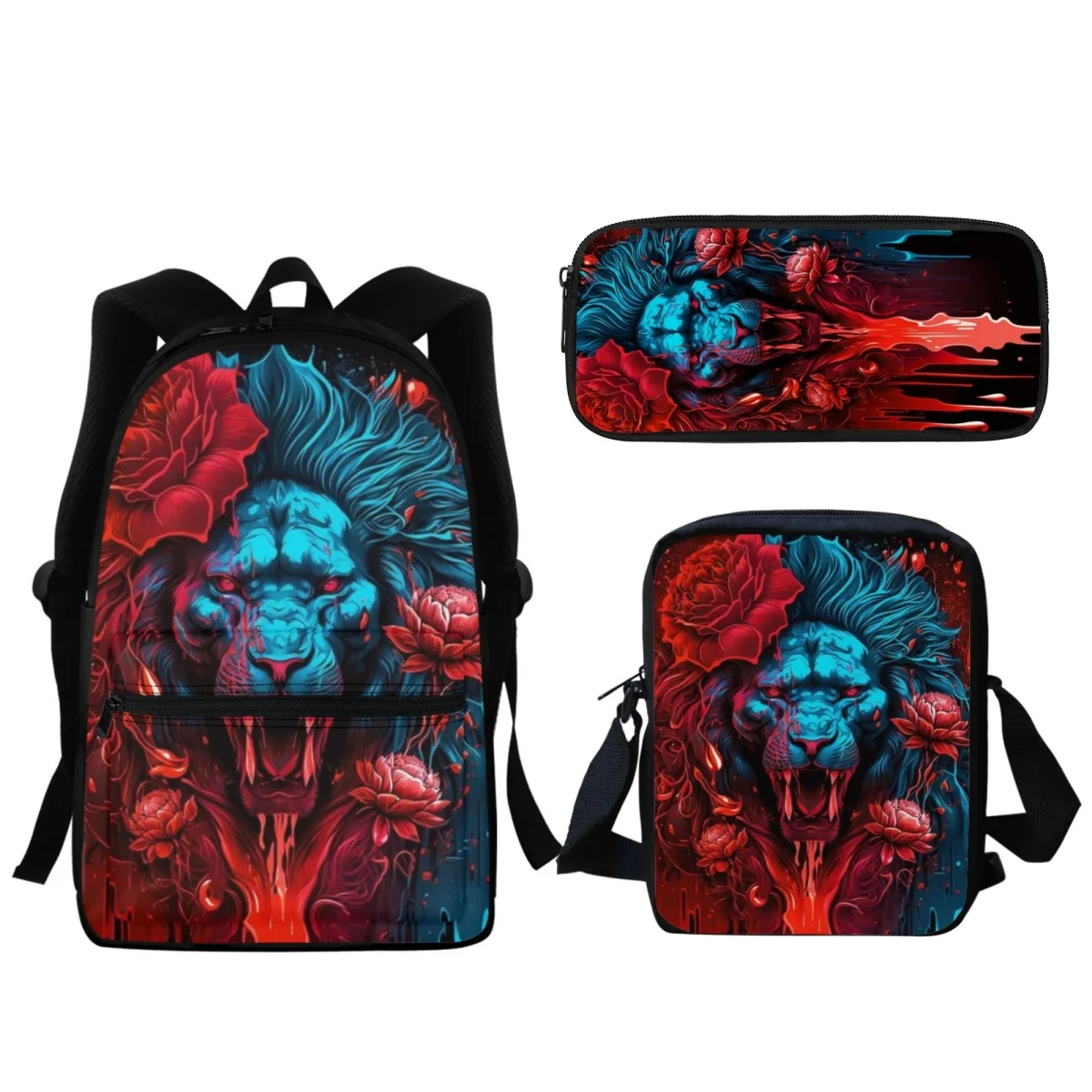 Zaino personalizzato Tiger Art Design ragazzi ragazze Zipper School Bag Teen Casual Student Travel Computer Bag 2023 Mochila Escolar