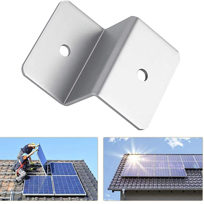 Support de montage de panneau solaire en alliage d'aluminium de Style Z, Module photovoltaïque, cosses de sol, pièces de fixation pour camping-car sur le toit, 4/8 pièces