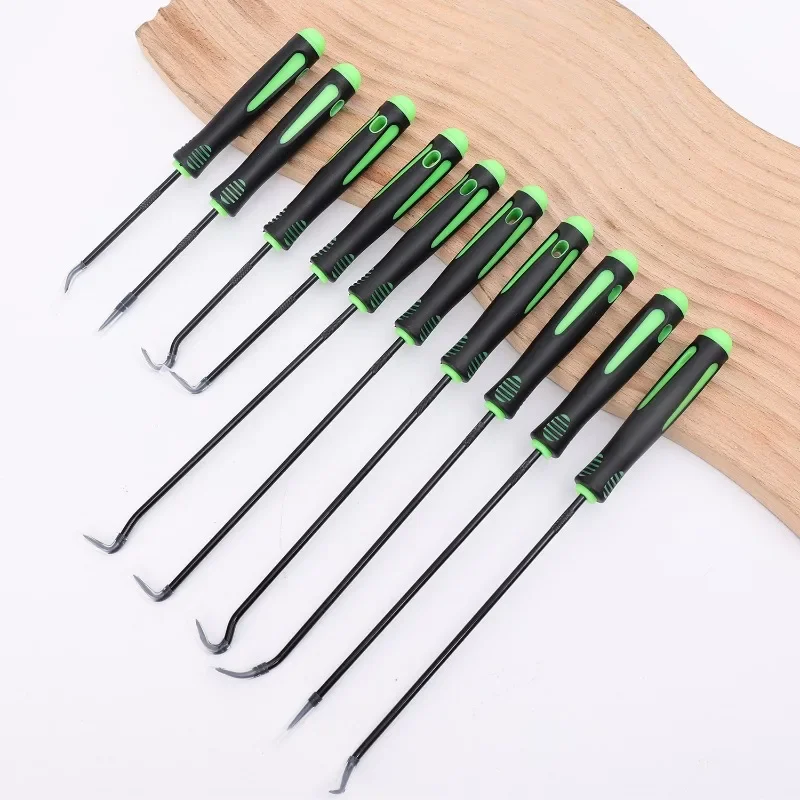 Extrator profissional de gancho de precisão, ferramentas de reparo de automóveis, 4/10 peças, conjunto de driver de vedação de óleo verde automotivo, ferramenta de remoção de anel o