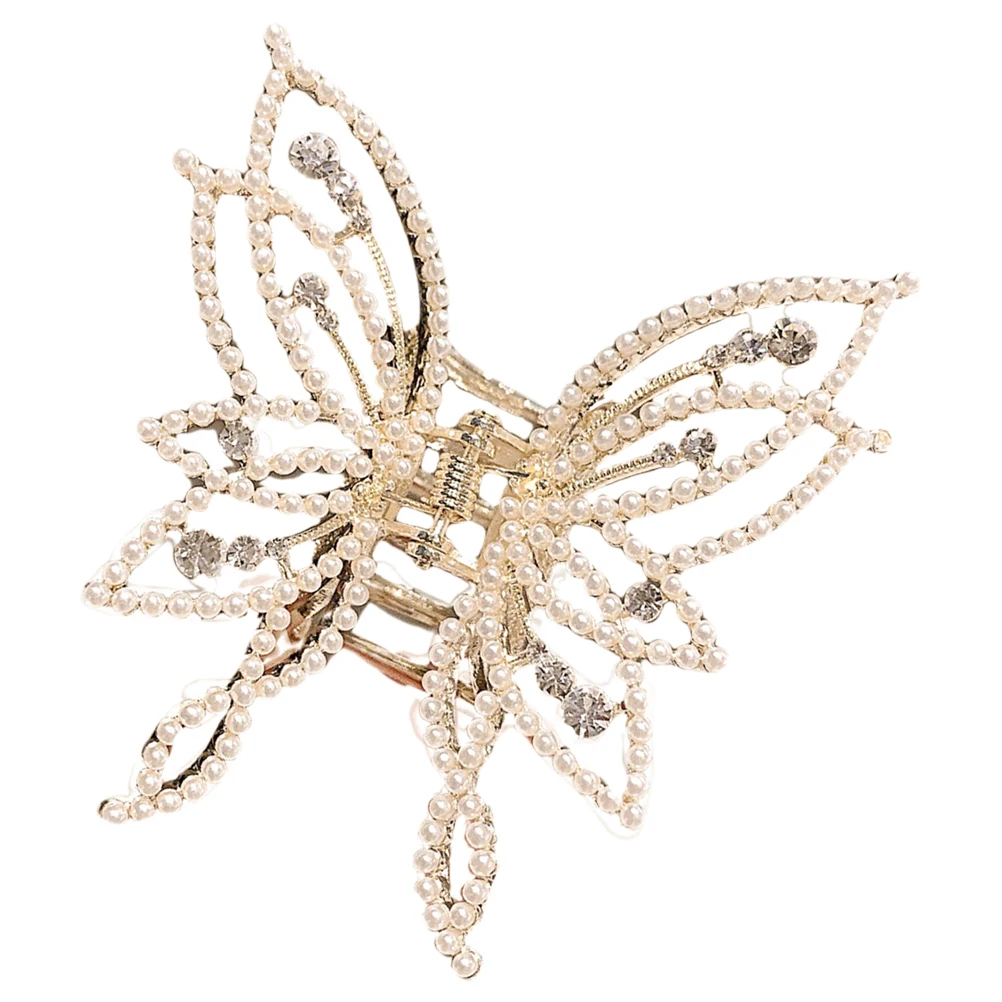 

Butterfly Claw Clips For Women Pearl Hair Clips Elegant Rhinestone Claw Clip Styling Tool Party Festival Gift Hair Accessories