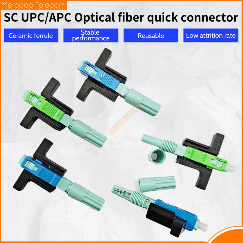 

High quality 58MM SC APC SM Single-Mode Optical Connector FTTH Tool Cold Connector Tool Fiber Optic Fast Connnector Best price