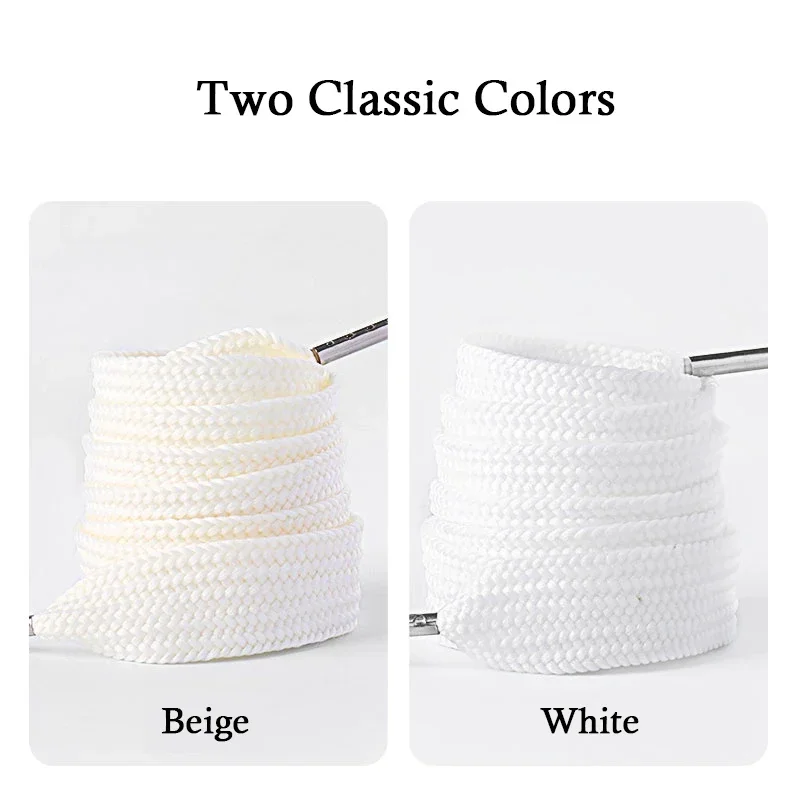 2CM Width Flat Shoelaces for Sneakers Length 130CM Classic Shoelace Casual Teenis Shoe Laces PVC/Metal Head Shoes Accessories image 6