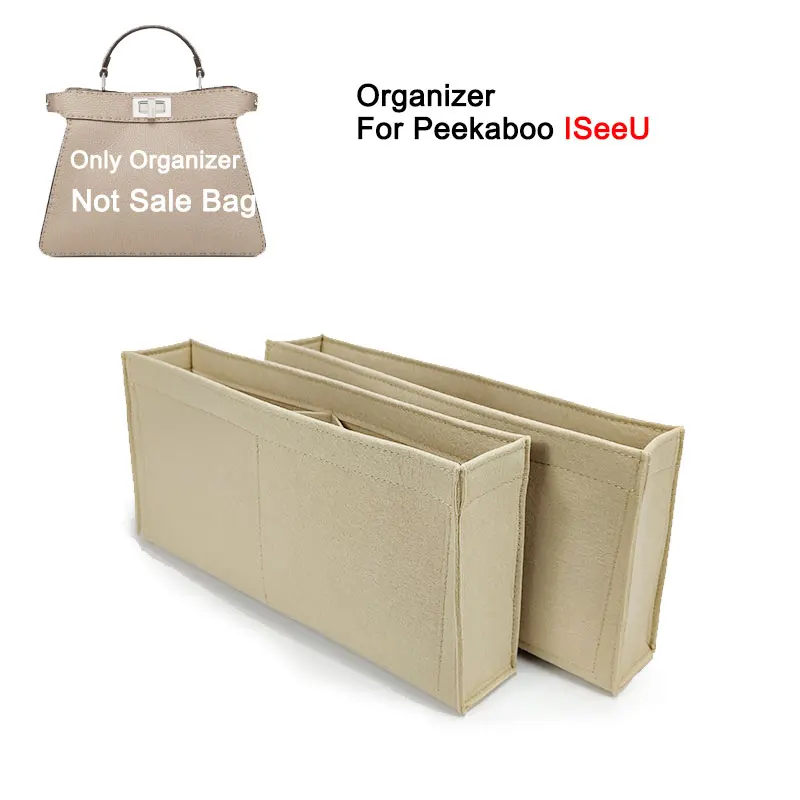 Вставка-органайзер для кошелька из легкого фетра, роскошная сумка-тоут в форменных сумок, женская внутренняя сумка для сумок Peekaboo ISeeU