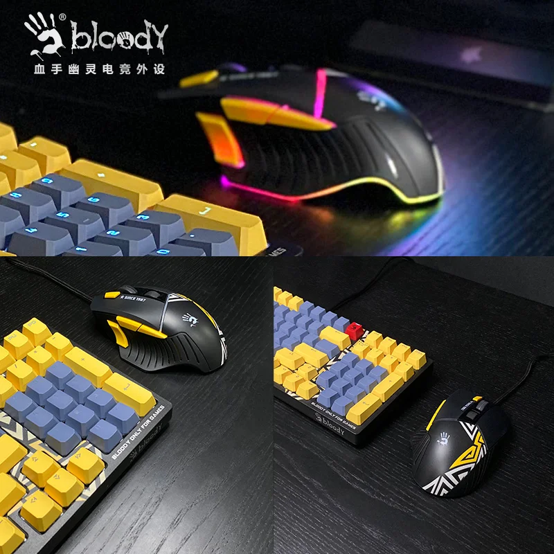 

Bloody Walk of Fame Series ES52QMAX Wired Gaming Mouse 12000CPI BC3332-A Engine Desktop Computer E-sports Gamer Mouse Gifts