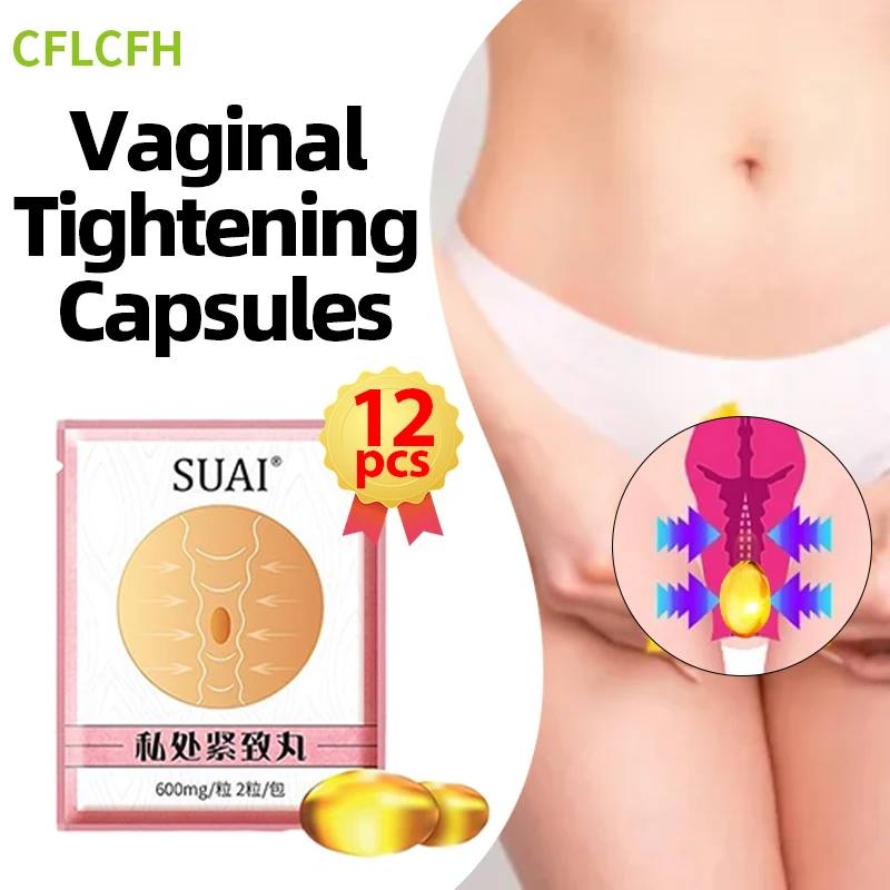 

12 Capsules Vaginal Tightening Orgasm Gel Female Libido Enhancer Exciter Stimulant Vagina Shrinking Women Climax Tight Care Oil