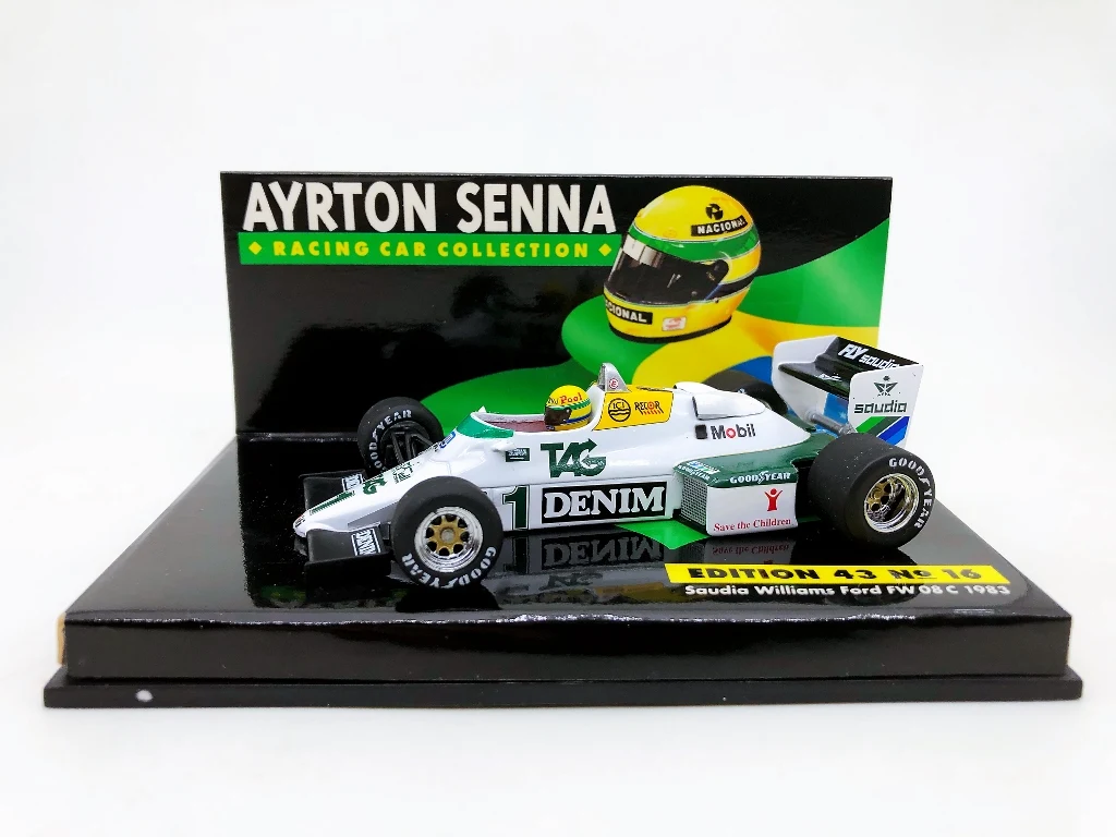 Minichamps 1:43 F1 FW08C 1983 Senna Simulation Limited Edition Resin Metal Static Car Model Toy Gift