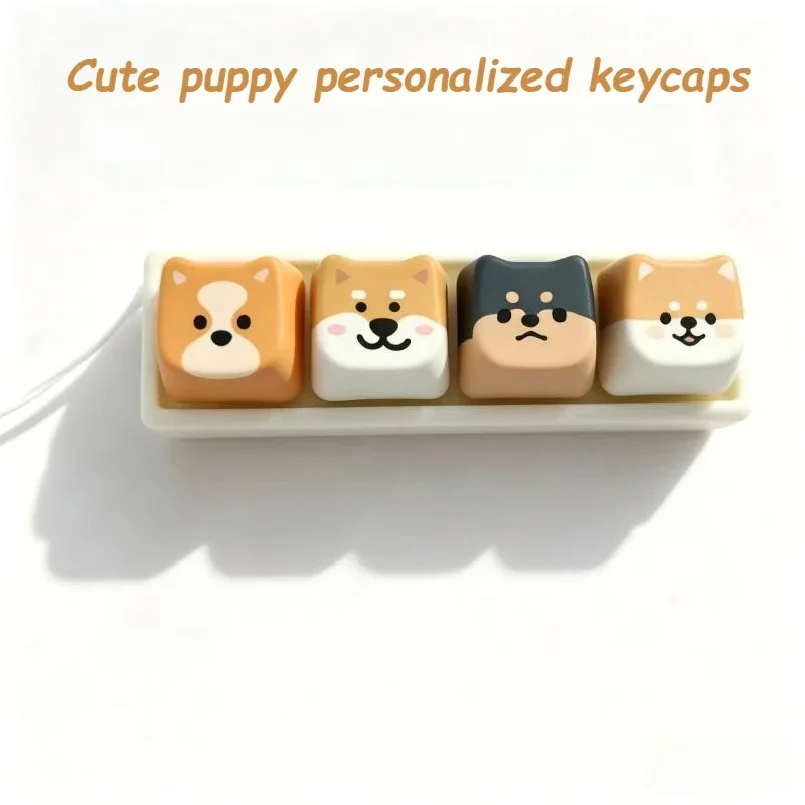 Cute Animal Keycap Keychain, Lightweight Decor for Bags and Keys, Non-Distracting Stress Reliever for Work - Animal Design