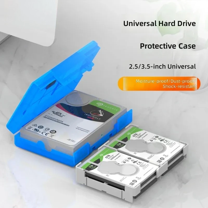 for KSY KB03 2.5 3 inch Desktop Hard Disk Protection Case Label Moisture Shock Resistant Storage Box