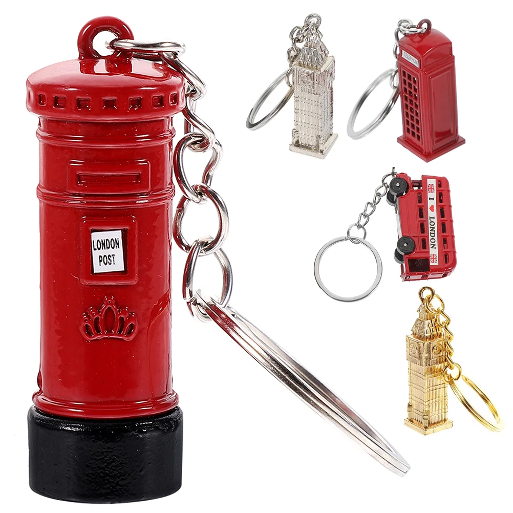 Portachiavi con bandiera del regno unito regali di londra portachiavi porta Souvenir ciondolo in lega di cartoni animati decorazione da appendere Big Ben borsa da donna in zinco britannico