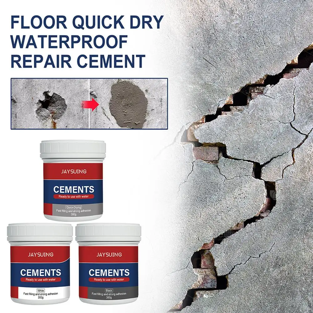 Floor Quick Dry Waterproof Repair Cement Crack Adhesive Crack Filler Leakage Crack Bungalow Plugging Concrete Corner Materi K0u5