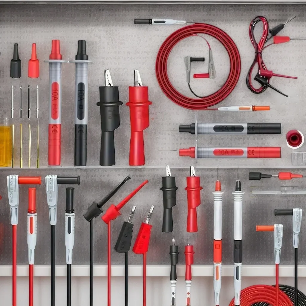 

18pcs P1308B Test Lead Kit - 4MM Banana Plug to Test Hook Cables with Alligator Clips for Multimeter Probes (Test Wires)