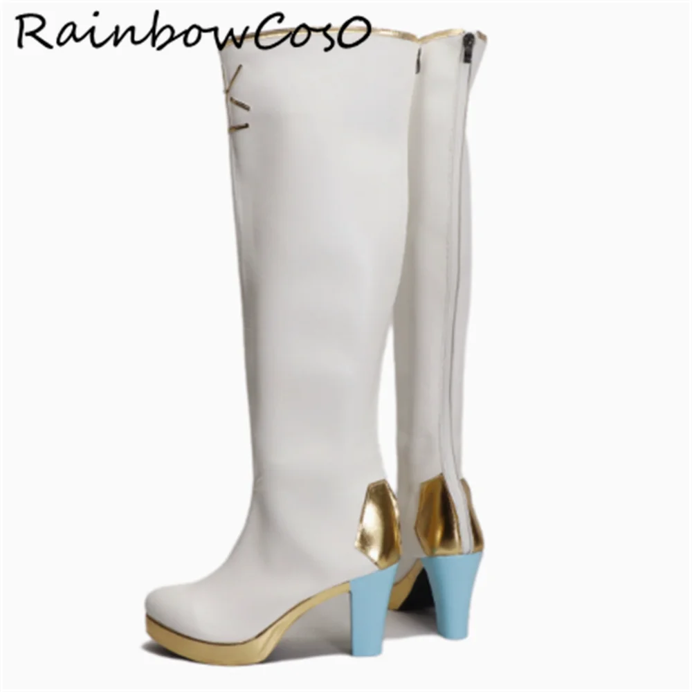 Kuzuha Virtual YouTuber VTuber insanguinante groovy Cosplay Scarpe Stivali Gioco Anime Party Halloween RainbowCos0 W4943