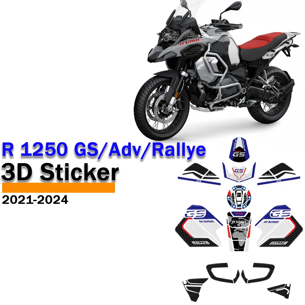 

For BMW R 1250 GS Adventure Rallye 3D Resin Epoxy Sticker Protection Kit Tank Pad R 1250GS Accessories Tank Mat Stickers Decal