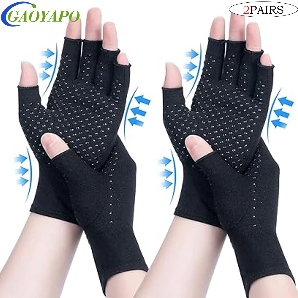 2Pair Arthritis Compression Gloves for Rheumatoid,Carpal Tunnel,Compression Gloves for Women Men,Arthritis,Hands Wrist Ache Pain