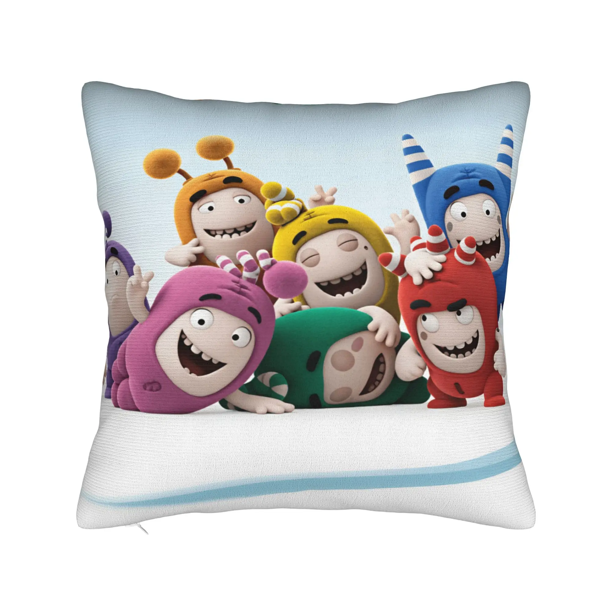 Чехол для подушки Oddbodes с мультяшным рисунком, необычная наволочка для дивана в гостиной