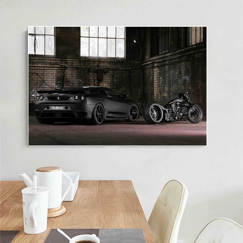 

Luxury Sports Car F430 Poster Print Retro Classical Motorcycle Canvas Painting Modern Racing Wall Art Living Room Home Decor