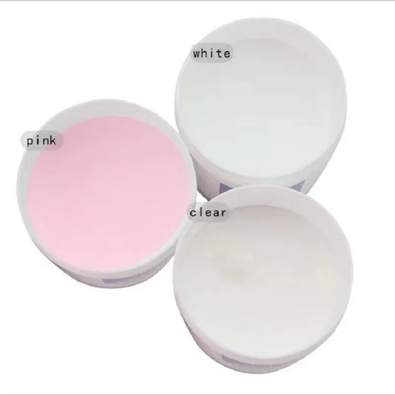 10g Pink/White/Clear Polymer Acrylic Powder 3-Colors Carving/Dipping/Extension Crystal Powder 3IN1Nude Pink Manicure Dust