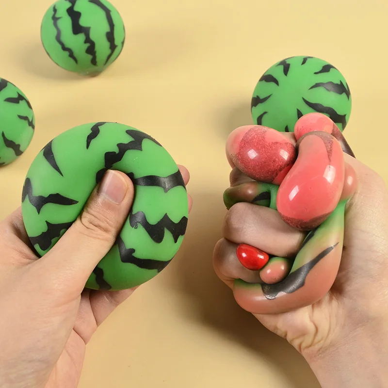 Squishy Peezing the watermelon Silicone Handmade Squeeze Toy oy Hand Relax Antistress Gift Party Favors Fidget Toys Stress Reli